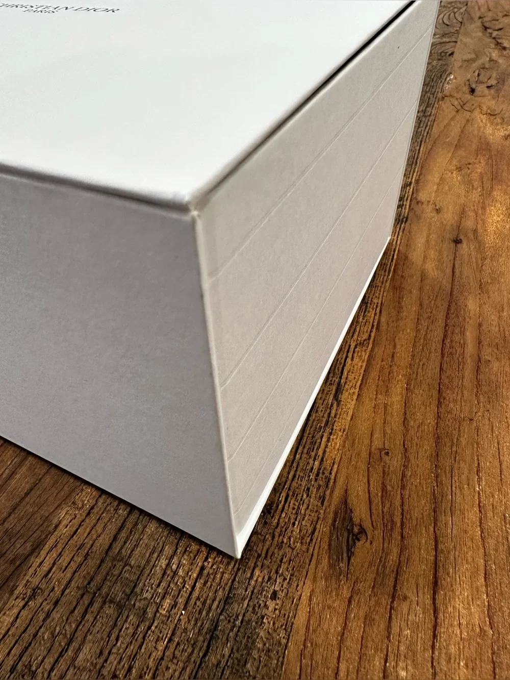 Dior White Branded Gift Box with Black Logo